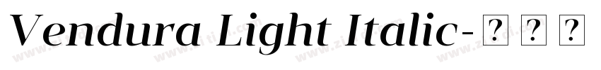 Vendura Light Italic字体转换